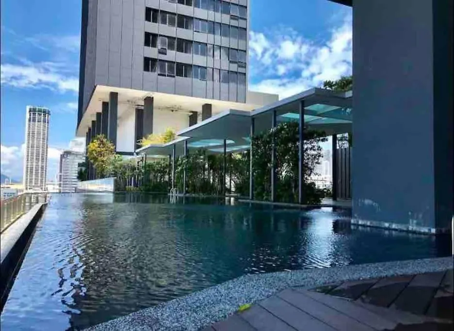Apartment Tropicana 218 Macalister #Seaview #Modern Retro #Infinity Pool #Georgetown #7Pax #3Br 2Bath #1King 2Queen 1Single #Quality Well Maintained #Private Host
